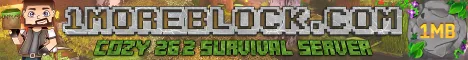 1MoreBlock.com Minecraft server banner