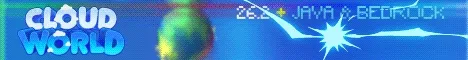 Cloud World Minecraft server banner