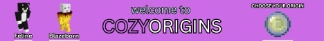 CozyOrigins Minecraft server banner