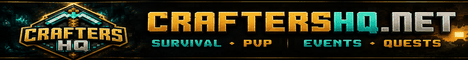CraftersHQ Minecraft server banner