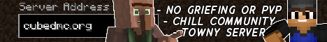 CubedMC Minecraft server banner