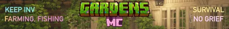Gardens MC Minecraft server banner