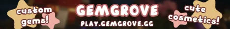 Gemgrove Minecraft server banner