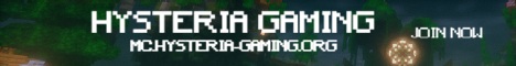 Hysteria Gaming Minecraft server banner