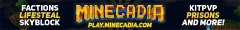 Minecadia Minecraft server banner