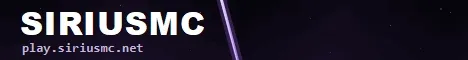 SiriusMC Minecraft server banner