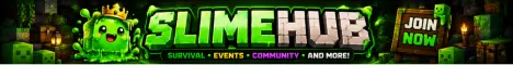 SlimeHub Minecraft server banner