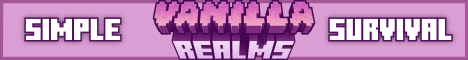 Vanilla Realms Minecraft server banner